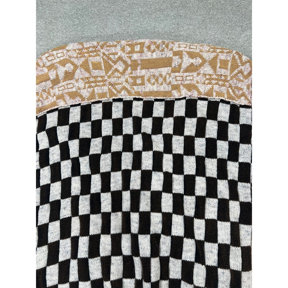 Pilcro Mash Up Sweater Cardigan Anthropologie Mix Patchwork Star Checkerboard S - Picture 11 of 12
